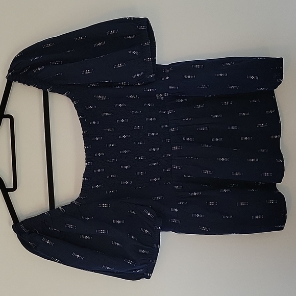 Madewell Jacquard Puff-Sleeve Empire Top, Size Small - Picture 6 of 10